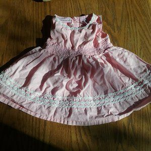 Pink Polka Dot and White Daisy Cotton Dress Easter Family Photos Wedding Outfits